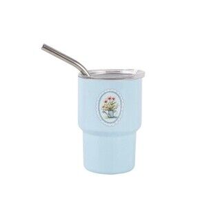 Stainless Steel Mini Tumbler 5oz Reusable Cup Spring Design - NEW